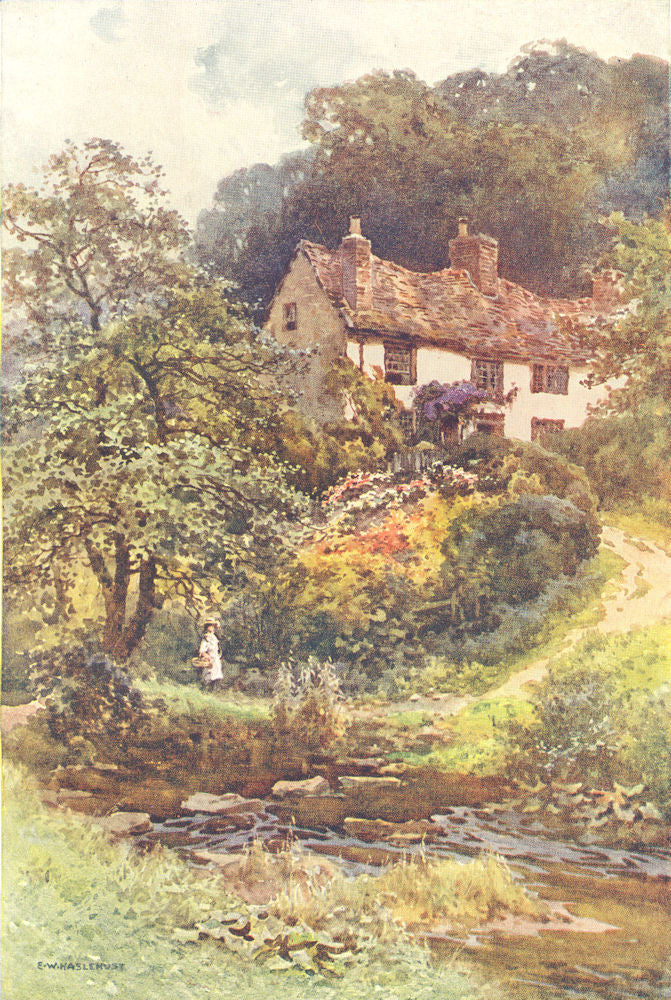 Forge Valley, Scarborough. Yorkshire. By Ernest Haslehust 1920 old print